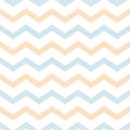 Baby background classic chevron zigzag seamless pattern. Memphis group style pastel blue yellow colors vector