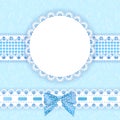 Baby background with frame. Royalty Free Stock Photo