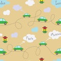 Baby background. Travel, cars, dream. For the design and decoration of your ideas.