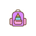 Baby bag filled outline icon Royalty Free Stock Photo