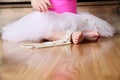 Baby ballerina feet Royalty Free Stock Photo