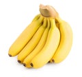 Baby banana bunch isolated on white background with clipping path and full depth of field Royalty Free Stock Photo