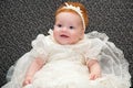 Baby in baptismal clothing Royalty Free Stock Photo