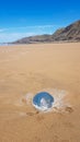 Baby Barrel Jellyfish on Cornish Beach Royalty Free Stock Photo