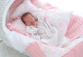 Baby in Bassinet Royalty Free Stock Photo