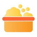 Baby bath flat icon. Kid bathtime color icons in trendy flat style. Soapy bath gradient style design, designed for web Royalty Free Stock Photo