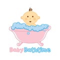 Baby Bath time Logo template, Baby Bathing logo, Baby Shower