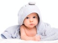 Baby in bath towel Royalty Free Stock Photo