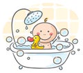 Baby in the bath Royalty Free Stock Photo