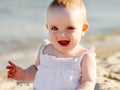 Baby on a beach Royalty Free Stock Photo