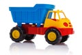 Baby beach sand toys and colorful plastic truck isolated Royalty Free Stock Photo