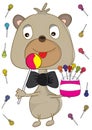 Baby Bear Eating Lollipop_eps