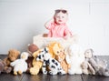Beau with his Plush Toys Royalty Free Stock Photo