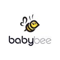 Baby bee logo design. clean and unique shape logos. simple vector icon illustration inspiration Royalty Free Stock Photo