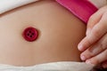 Baby belly button Royalty Free Stock Photo