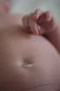 Baby belly button Royalty Free Stock Photo