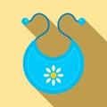 Baby bib icon, flat style Royalty Free Stock Photo