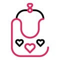 Baby bib icon, outline style Royalty Free Stock Photo