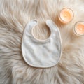Baby Bib Soft NeutralColored Bib for Infants Royalty Free Stock Photo