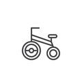 Baby bicycle line icon