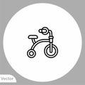 Baby bike vector icon sign symbol Royalty Free Stock Photo