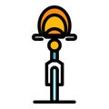 Baby bike plastic seat icon color outline vector Royalty Free Stock Photo