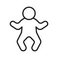 Baby, birth child, line icon. Vector illustration