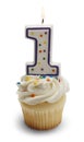 Baby Birthday Cupcake Royalty Free Stock Photo