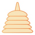 Baby block flat icon. Pyramid toy orange icons in trendy flat style. Children logic toy gradient style design, designed Royalty Free Stock Photo