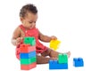 Baby with blocks