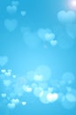 Baby blue hearts background