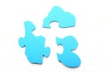 Baby blue puzzle studio quality Royalty Free Stock Photo