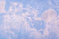 Baby blue and white cloudy sky plaster painted weathered wall texture, Burano Venice Venezia Italy Royalty Free Stock Photo