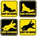 Baby on board label sticker Royalty Free Stock Photo