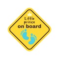 Baby on board safety sign Royalty Free Stock Photo