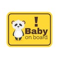 Baby on board safety sign