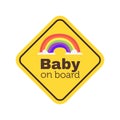 Baby on board safety sign Royalty Free Stock Photo