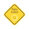 Baby on board safety sign Royalty Free Stock Photo