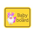 Baby on board safety sign Royalty Free Stock Photo