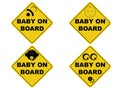 Baby on board sign Royalty Free Stock Photo