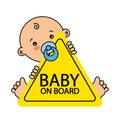 Baby on Board Sign Royalty Free Stock Photo