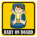 Baby on board sign Royalty Free Stock Photo