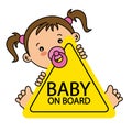 Baby on Board Sign Royalty Free Stock Photo