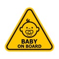 Baby on board sign Royalty Free Stock Photo