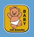 Baby on board sticker