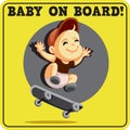 Baby on Board Vector Bumper Sticker