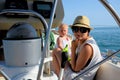 Baby on board. Yachting Royalty Free Stock Photo