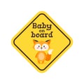 Baby on board safety sign Royalty Free Stock Photo