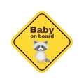 Baby on board safety sign Royalty Free Stock Photo