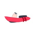 baby boat toy cartoon vector illustration Royalty Free Stock Photo